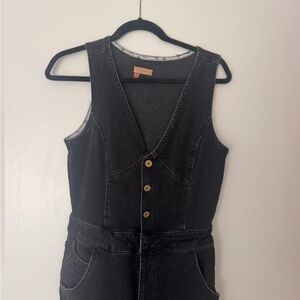 Pilcro Black Denim Jumpsuit
